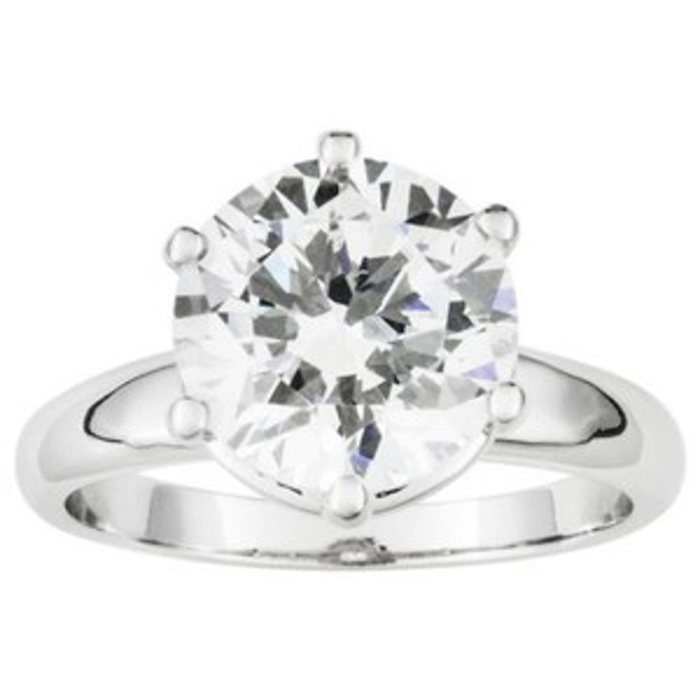 6.05ct Brilliant Cut Solitaire Platinum & 926 Ring